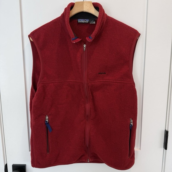 Vintage Patagonia Synchilla Fleece Vest Men's Large Full Zip Outdoor Made In USA - Picture 2 of 8